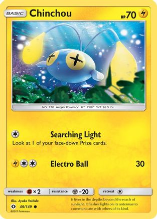 Chinchou 049 - Reverse Holofoil SM Base Set - Common