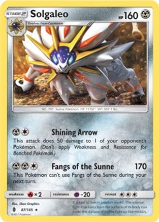 Solgaleo - 87/145 (SM Guardians Rising)/145 - Holofoil Deck Exclusives - Holo Rare