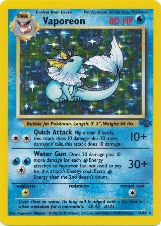 Vaporeon (12) (12) 012 - Unlimited Holofoil Jungle - Holo Rare