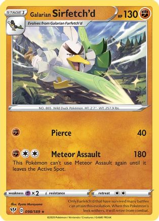 Galarian Sirfetch'd - 98/189 (Cracked Ice holo)/189 - Holofoil Deck Exclusives - Holo Rare