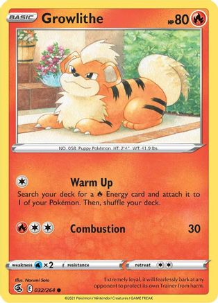 Growlithe 032 SWSH08 Fusion Strike - Common