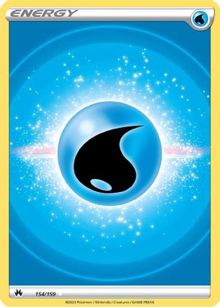 Water Energy (Texture Full Art) 154 - Holofoil SWSH Crown Zenith - Ultra Rare