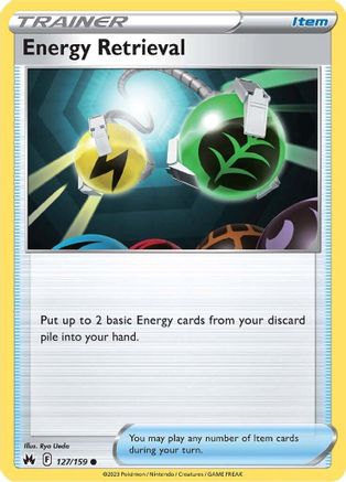 Energy Retrieval 127 - Reverse Holofoil SWSH Crown Zenith - Common