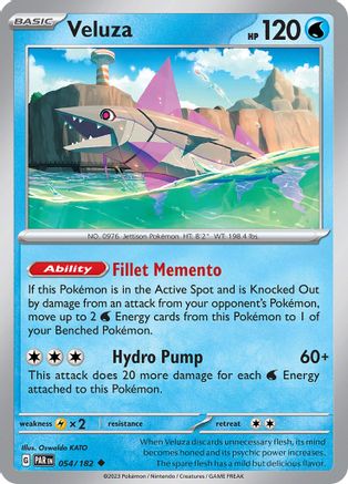 Veluza 054/182 - Reverse Holofoil SV04 Paradox Rift - Uncommon