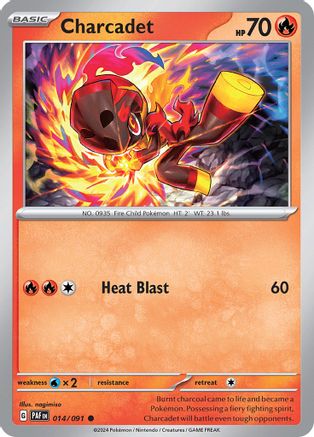 Charcadet 014/091 - Reverse Holofoil SV Paldean Fates - Common