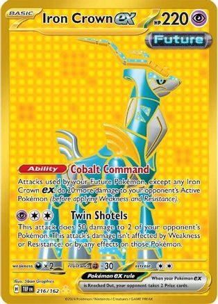 Iron Crown ex 216/162 - Holofoil SV05 Temporal Forces - Hyper Rare