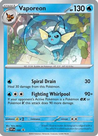 Vaporeon (Cosmos Holo) 168 - Holofoil SV Scarlet & Violet Promo Cards - Promo