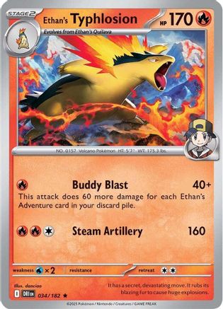Ethan's Typhlosion (Non-holo) 034/182 Deck Exclusives - Rare
