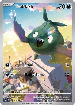 Trubbish 140/086 - Holofoil SV White Flare - Illustration Rare