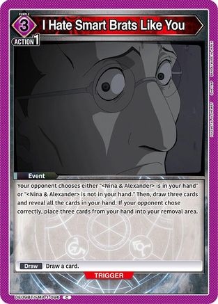 I Hate Smart Brats Like You (UE09BT/FMA-1-096) - UE09BT FULLMETAL ALCHEMIST
