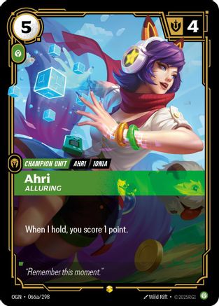 Ahri - Alluring (Alternate Art) (066a/298) - Origins