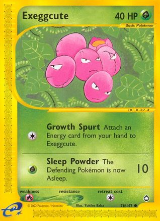 Exeggcute (76) (76) 076 - Reverse Holofoil Aquapolis - Common