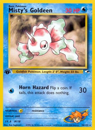 Misty's Goldeen (30) (30) 030 - 1st Edition Gym Heroes - Rare