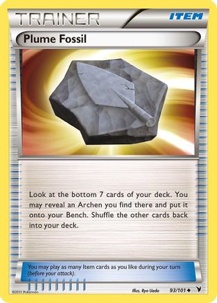 Plume Fossil - Reverse Holofoil Noble Victories - Uncommon