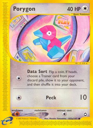 Porygon (103a) (103a) 103a Aquapolis - Common