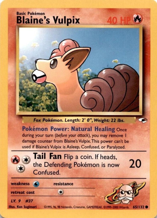 Blaine's Vulpix 065  - Unlimited Gym Heroes - Common