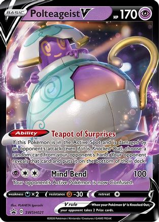 Polteageist V SWSH021  - Holofoil SWSH Sword & Shield Promo Cards - Promo