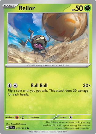 Rellor 026/193  - Reverse Holofoil SV02 Paldea Evolved - Common