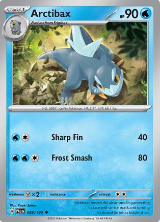 Arctibax 059/193  SV02 Paldea Evolved - Uncommon