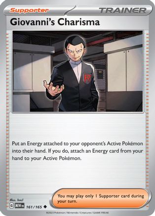 Giovanni's Charisma 161/165  SV Scarlet & Violet 151 - Uncommon