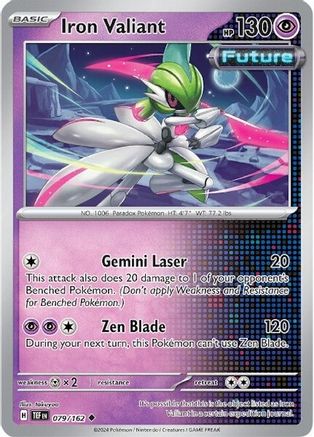 Iron Valiant 079/162  - Reverse Holofoil SV05 Temporal Forces - Uncommon