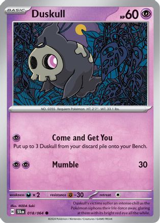 Duskull 018/064  SV Shrouded Fable - Common