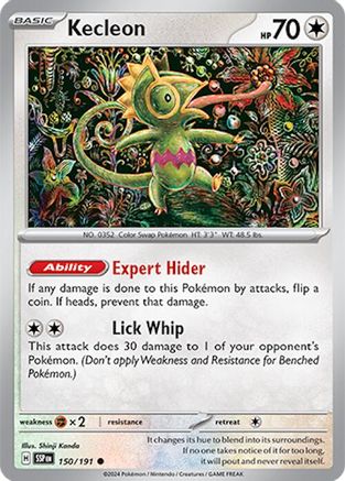 Kecleon 150/191  - Reverse Holofoil SV08 Surging Sparks - Common