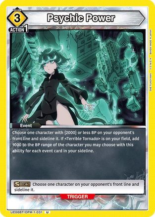 Psychic Power (UE06BT/OPM-1-031) - UE06BT One Punch Man