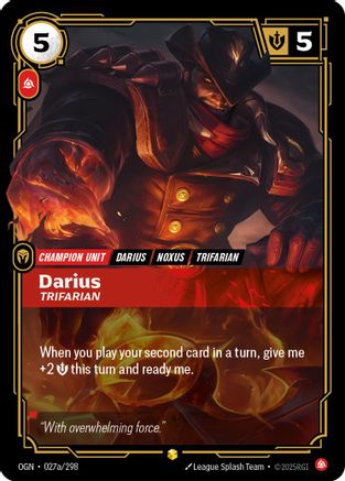 Darius - Trifarian (Alternate Art) (027a/298) - Origins