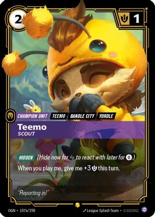 Teemo - Scout (Alternate Art) (197a/298) - Origins